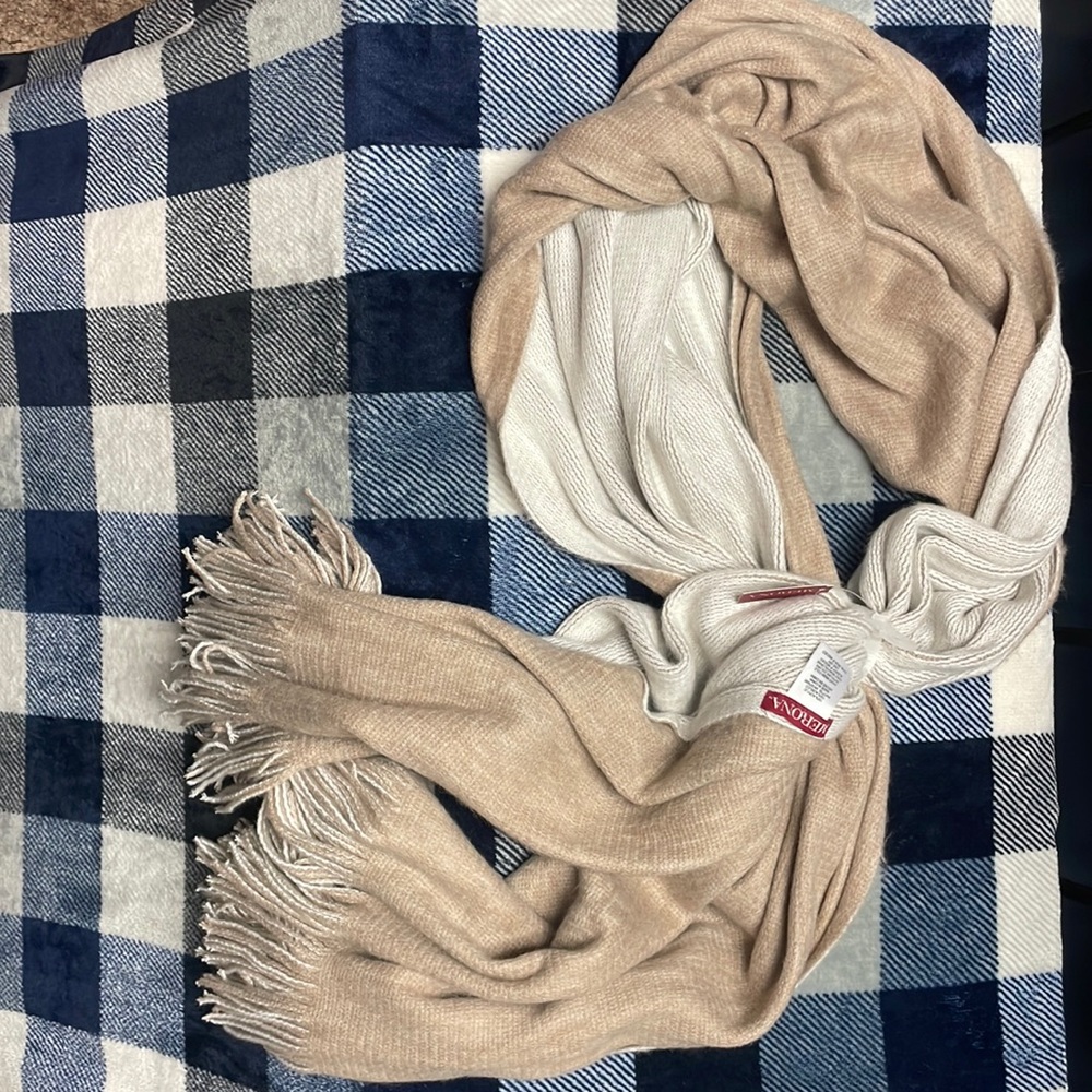 Merona Tan and Cream Scarf